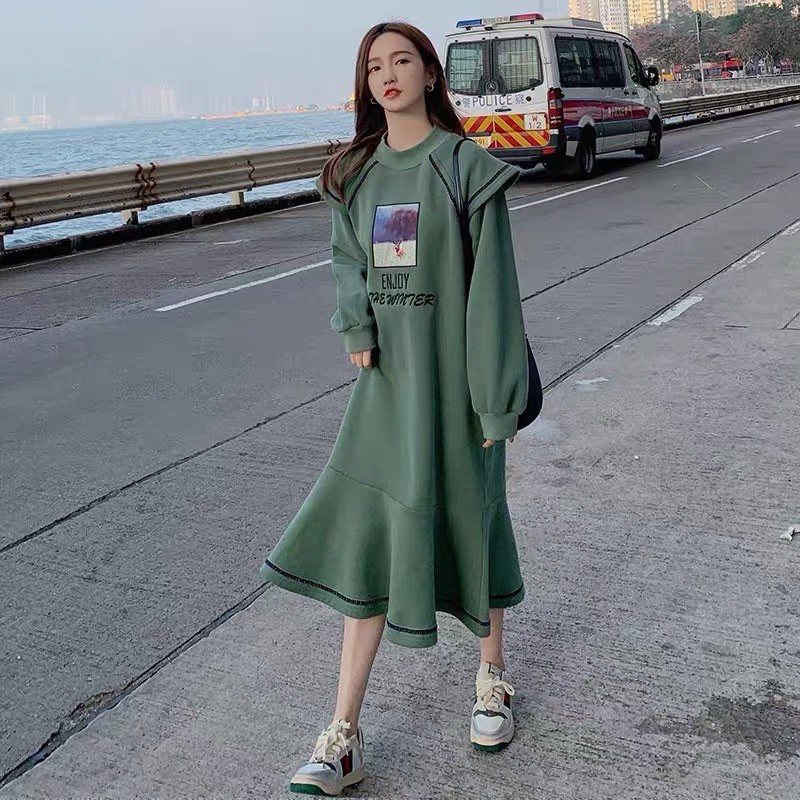 COMBO LIVE Váy xuân thu rộng rãi che gối | BigBuy360 - bigbuy360.vn