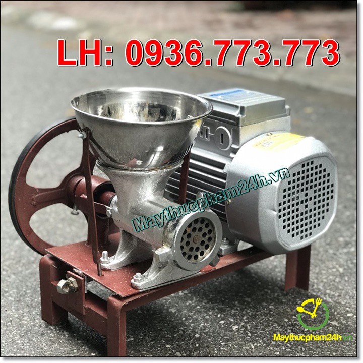 Máy đùn thịt, đùn cua, đùn cá, đùn xương cối 12cm, đường kính nồi 22cm, motor 1,1kw siêu khỏe