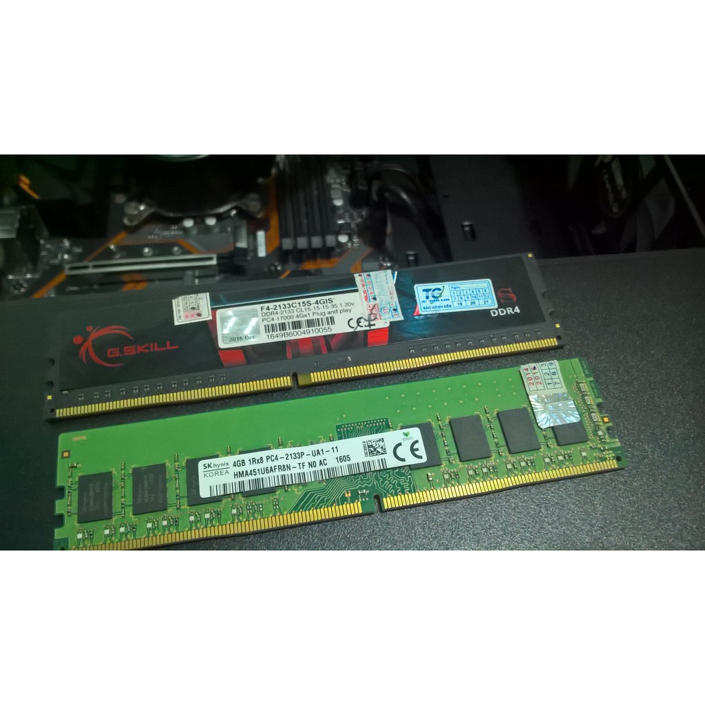 RAM PC 4G DDR4 Bus 2133 CL 15 cũ thanh lý