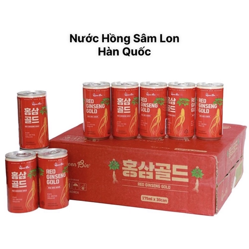 NƯỚC HỒNG SÂM LON QUEEN BIN_175ml x30 LON