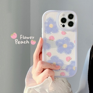 Ốp Điện Thoại TPU Tranh Sơn Dầu Quả Đào Cho iPhone 11 7Plus 8Plus Xr xs Max 13 12 Pro