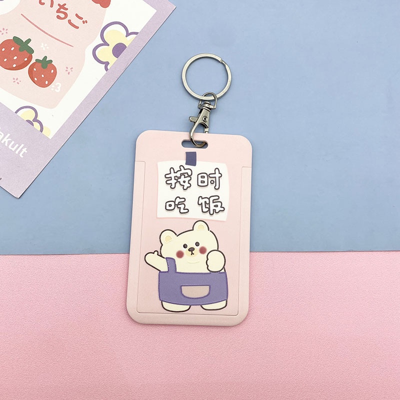 Bao Da Đựng Thẻ ID Gắn Dây Đeo Kiểu Dáng Dễ Thương Cho Học Sinh