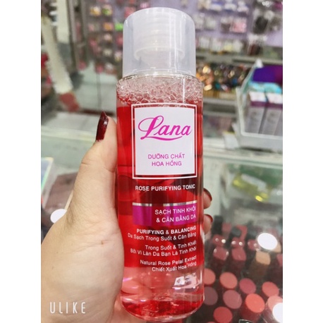 [Chính hãng] DƯỠNG CHẤT HOA HỒNG LANA - Nước hoa hồng chai 150ml - ân bằng độ ẩm cho da