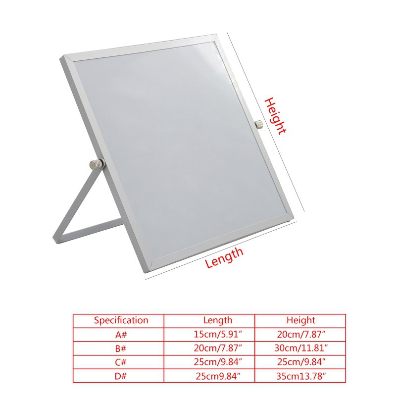 Bảng Trắng Nam Châm Hai Mặt 10 &quot;X10&quot; Để Bàn Kèm Giá Đỡ Tiện Dụng Cho Học Sinh / Văn Phòng