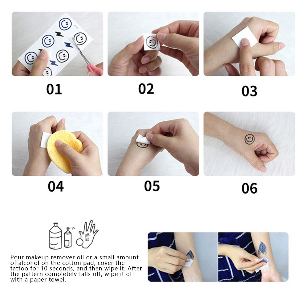 Miếng dán hình xăm chuyển nước lâu trôi dễ lau chùi cho bé