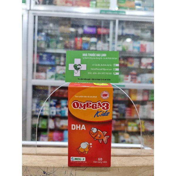 Omega 3 Kids⚡Tặng quà⚡Hộp 60 viên Giúp tăng cường thị lực, chống mỏi mắt, giảm cận thị cho trẻ nhỏ