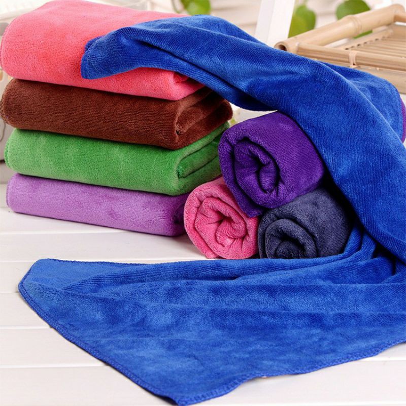 Khăn lau sợi microfiber chuyên dùng lau rửa xe hơi xe máy gội đầu spa kích thước 35×75Cm