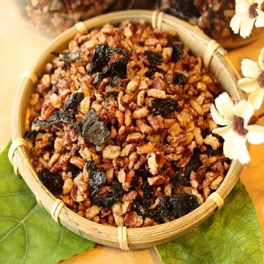 Gạo lứt sấy rong biển HODU 500g loại ngon, thơm giòn cho người ăn kiêng, ăn chay và tiểu đường
