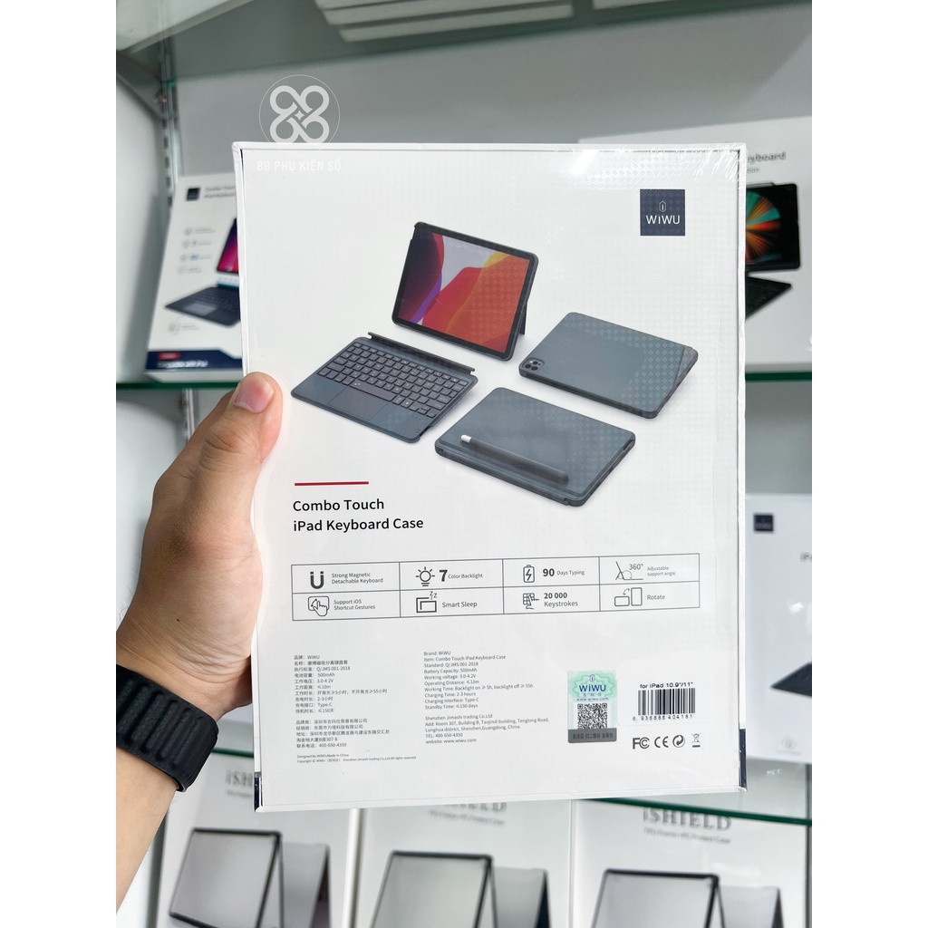 Wiwu Combo Touch Ipad Keyboard bao da bàn phím