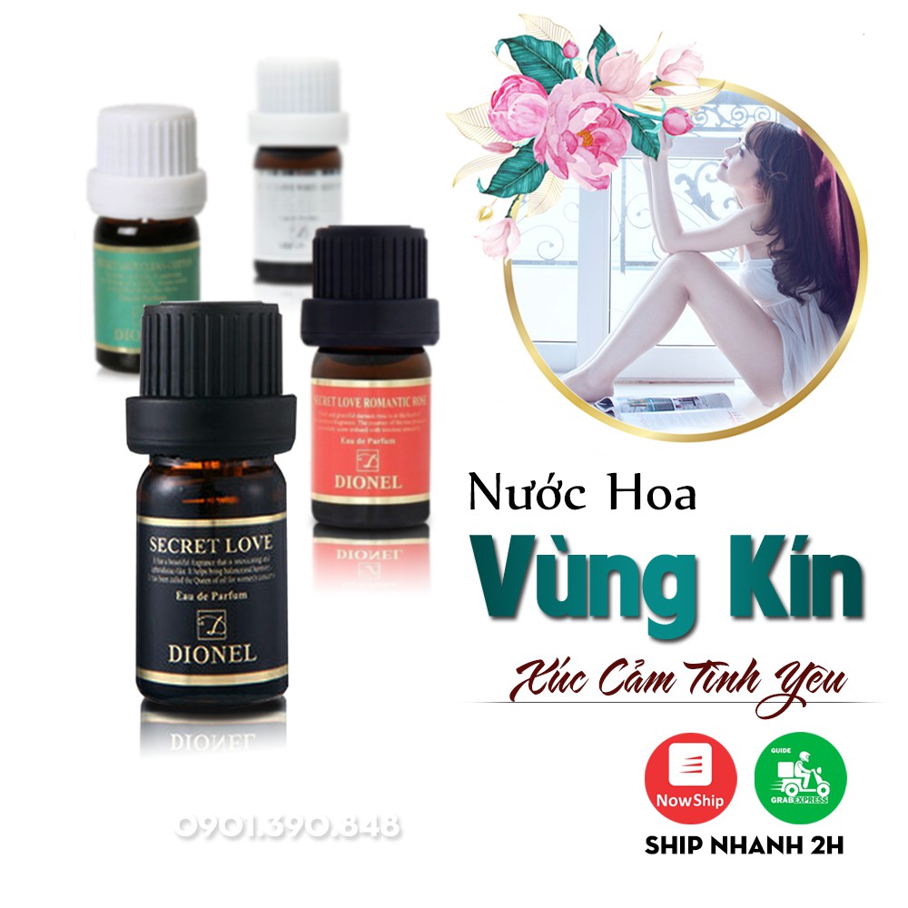 Nước Hoa Vùng Kín Dionel Secret Love 5ml [Thơm 48h] -Dòng Nước Hoa Nữ Chính Hãng 1OO% Hàn Quốc HÓT Nhất Thị Trường.