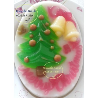 KHUÔN RAU CÂU CÂY THÔNG  NOEL CÓ CHỮ MERRY CHRISTMAS