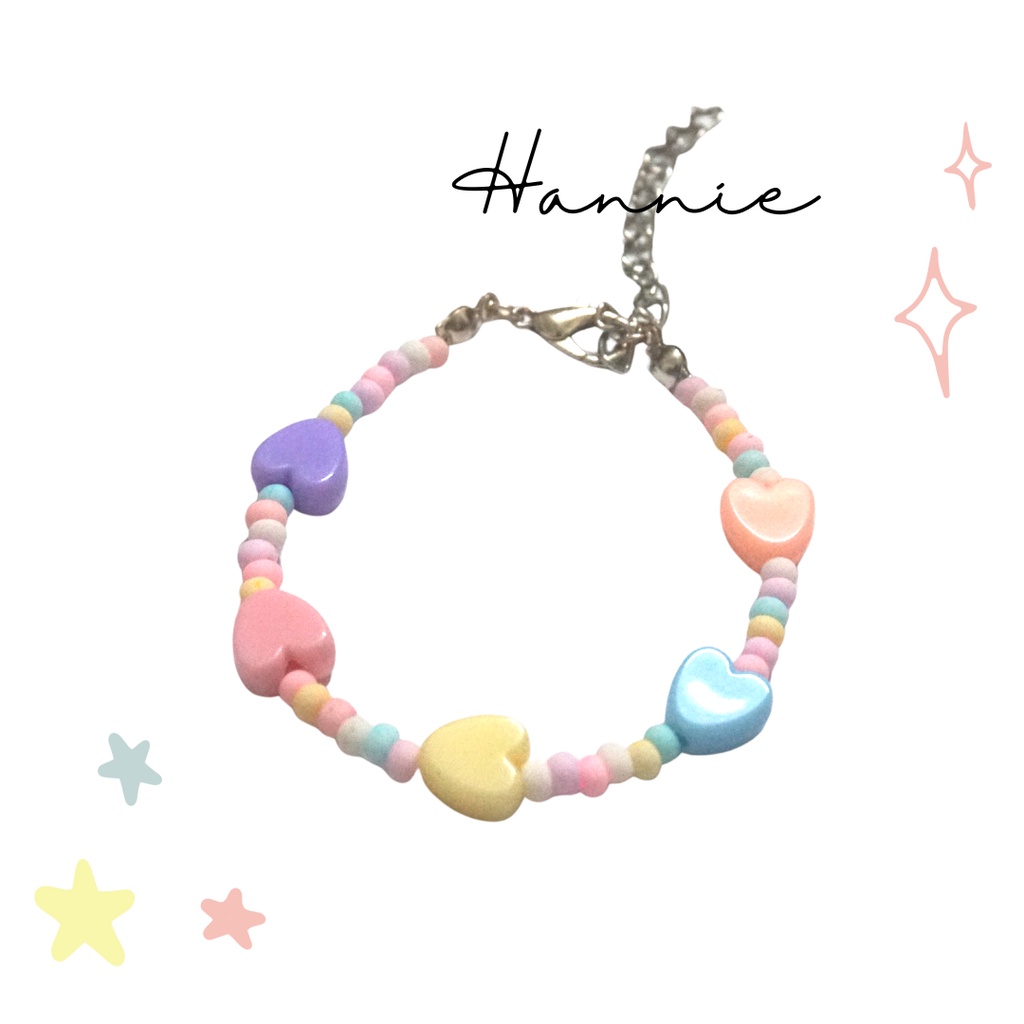 Set hạt cườm màu pastel unicorn - Combo vòng tay/móc khóa/nhẫn đơn giản handmade dành cho nữ