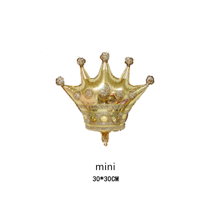 Bong bóng lá nhôm hình vương miện nhỏ nhắn dùng để trang trí tiệc sinh nhật cho bé