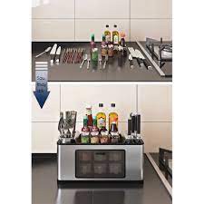 Kệ gia vị nhà bếp kèm giá dao, đũa, thìa inox 304 cao cấp1