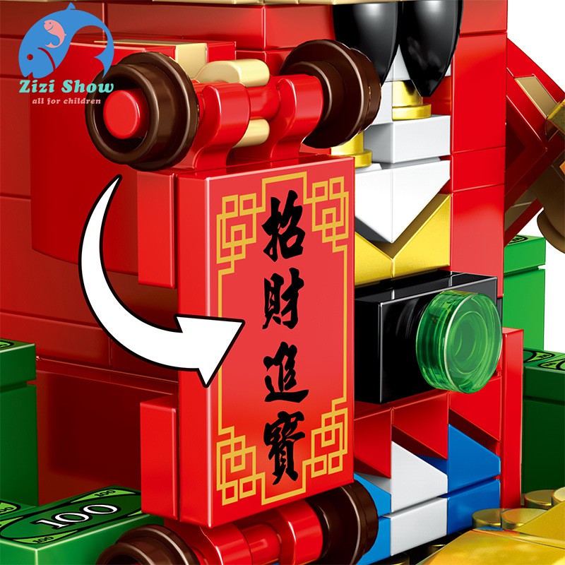 Leyu Bộ Đồ Chơi Lắp Ráp Thần Tài Trung Hoa Cho Bé