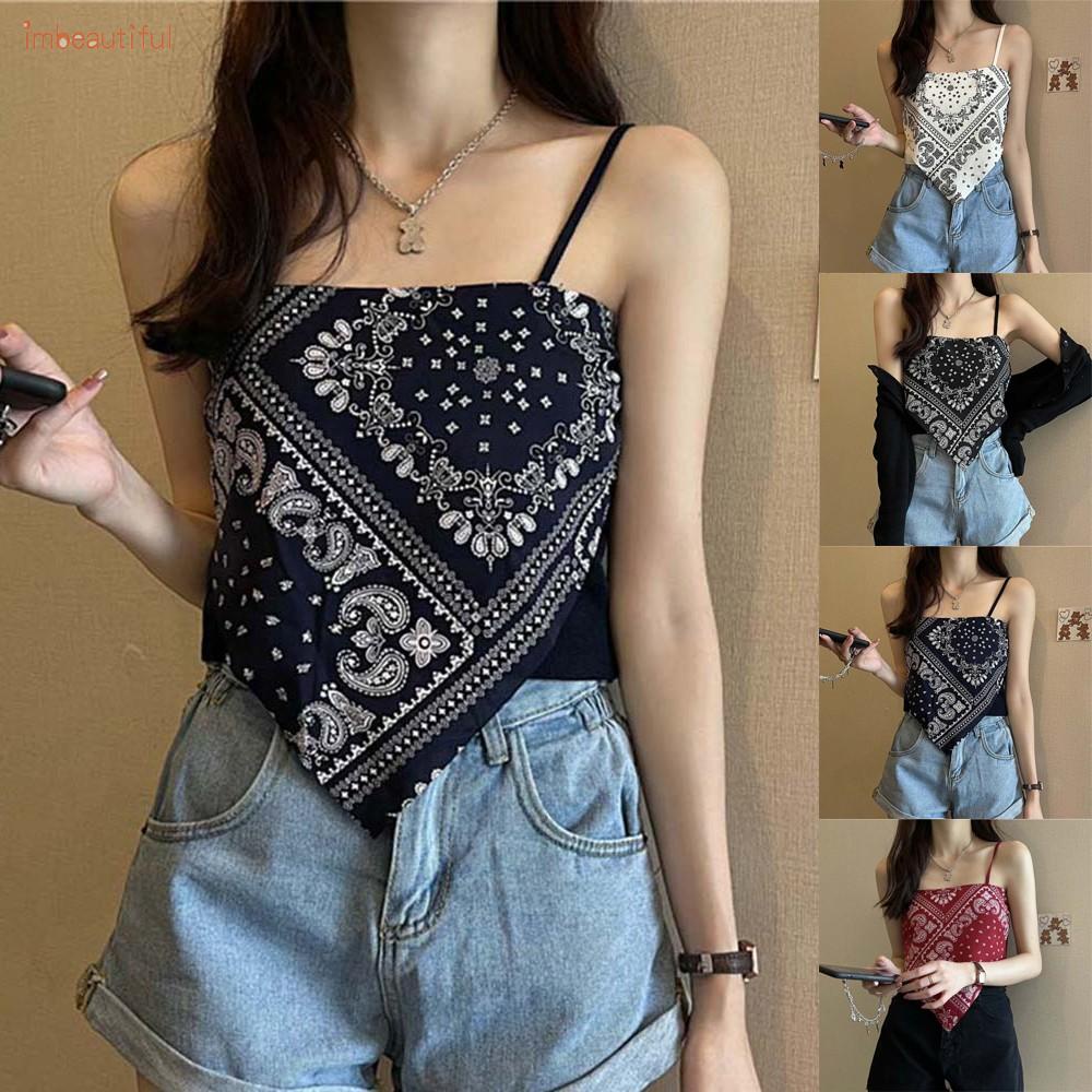 Áo croptop hai dây vải satin thắt nơ sau lưng thời trang cho nữ