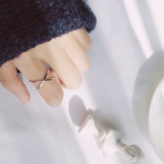 (Sẵn 1)Nhẫn chéo S925
