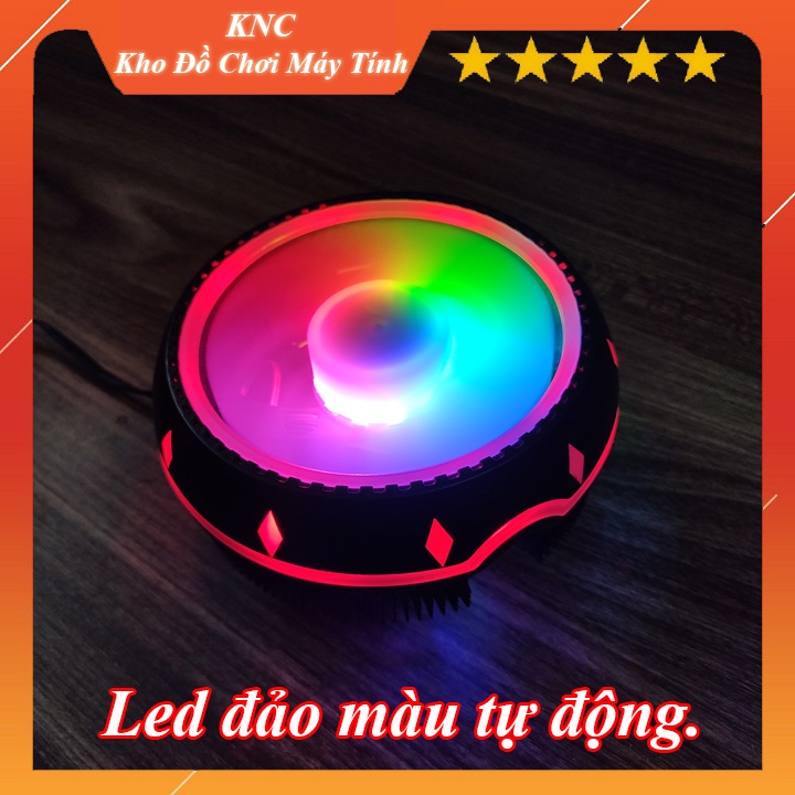 Quạt Tản Nhiệt CPU UFox Q1, Led RGB 16 Triệu Màu, Led Đảo Màu Tự Động, Quạt Làm Mát CPU U-Fox Q1