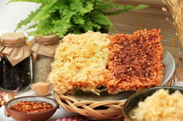 Cơm cháy chà bông trứng muối Rộp Rộp