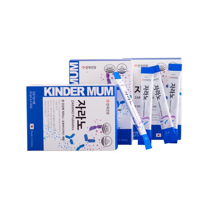 Men Vi Sinh Kinder Mum hỗ trợ hệ tiêu hóa của trẻ - ZARANO Hàn Quốc Hộp 30 Gói