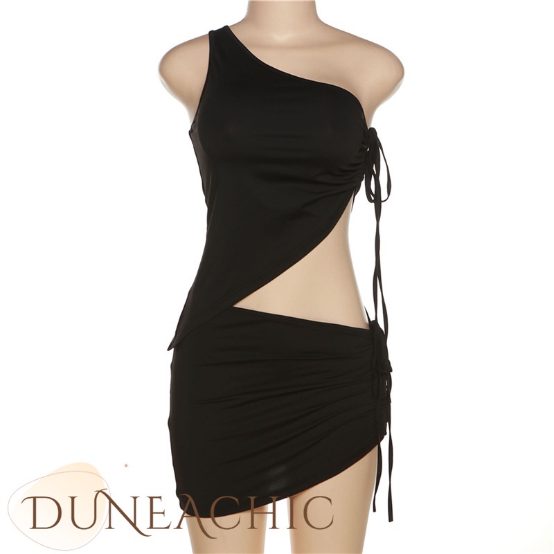 DUNEA Set Áo 2 Dây + Chân Váy Ngắn Thời Trang Nữ Tính