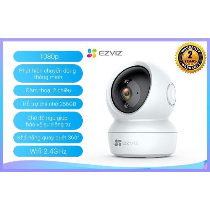 Camera IP WIFI trong nhà xoay 360 Ezviz C6N 1080p 2M, C6N 4MP 2K chính hãng, bảo hành 24 tháng