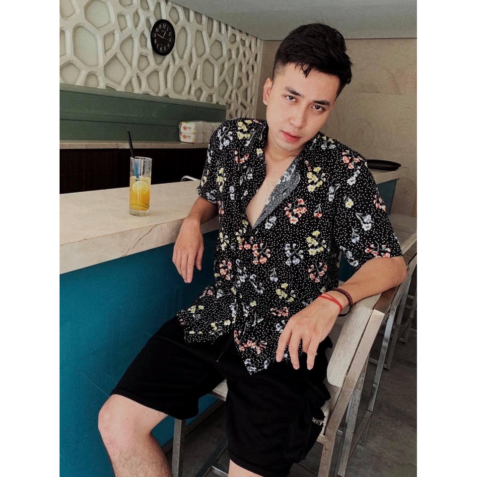 Áo sơ mi Amand Floral Pattern Shirt - Black