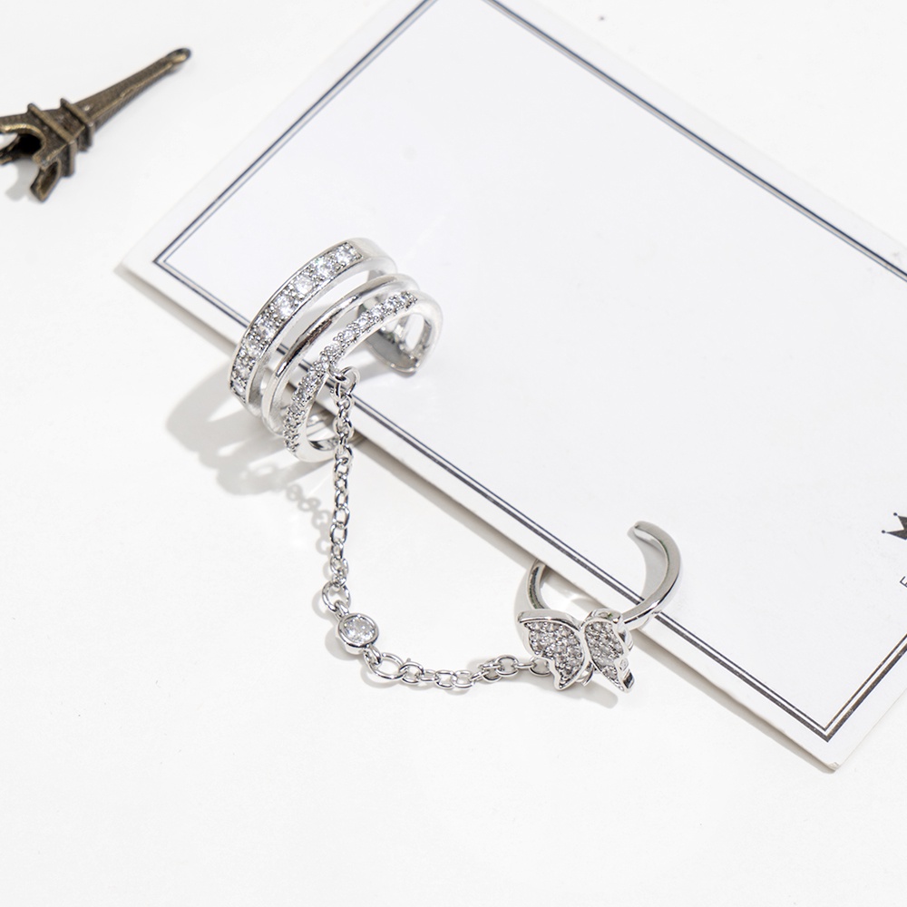 Nhẫn hở có thể điều chỉnh đính đá zircon thời trang cho nữ Yanqueens Trang sứ Quà tặng