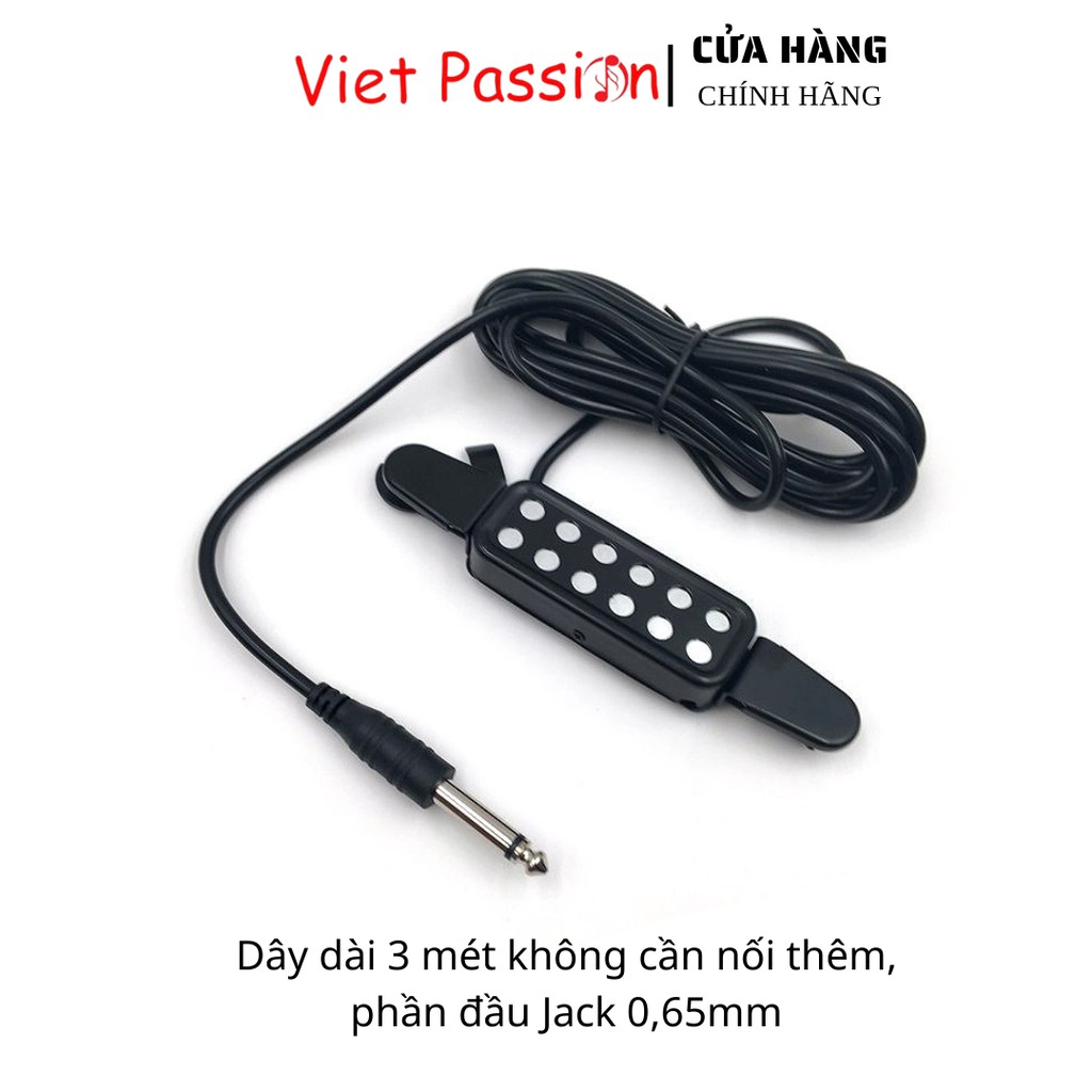 Pickup kích âm thanh đàn guitar ra loa không cần đục thùng P011 P012 AD20 chất lượng vietpassion
