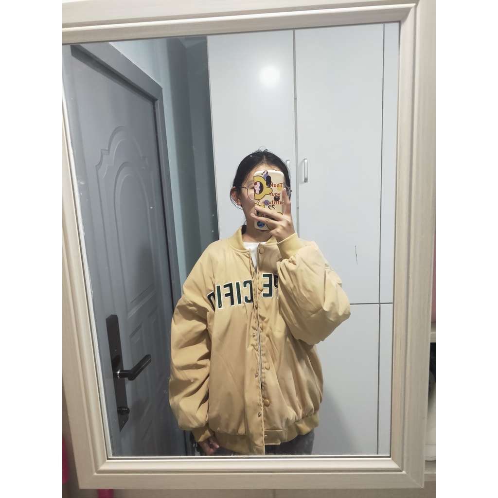 Áo Khoác Bomber Nam Nữ Unisex Áo Bóng Chày Form Rộng Chất Liệu Kaki Dày Dặn Trần Bông 2 Lớp