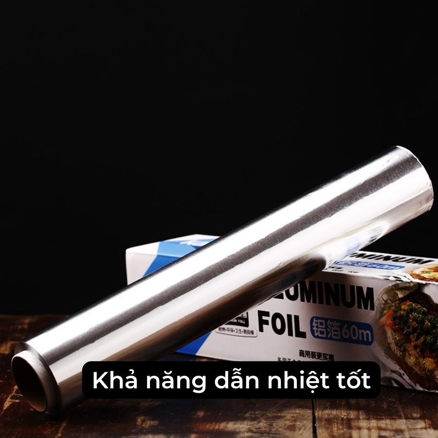 Cuộn Giấy Bạc Nướng Nhôm 20 mét KAULUS Bọc Thực Phẩm Dùng Cho Nồi Chiên Không Dầu, Lò Nướng