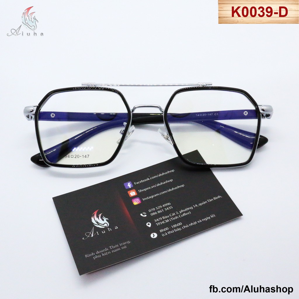 Gọng kính Unisex hot trend khung kim loại + nhựa TR90 cao cấp họa tiết hoa Iris Chrome Heart - K0039 - Aluha | BigBuy360 - bigbuy360.vn