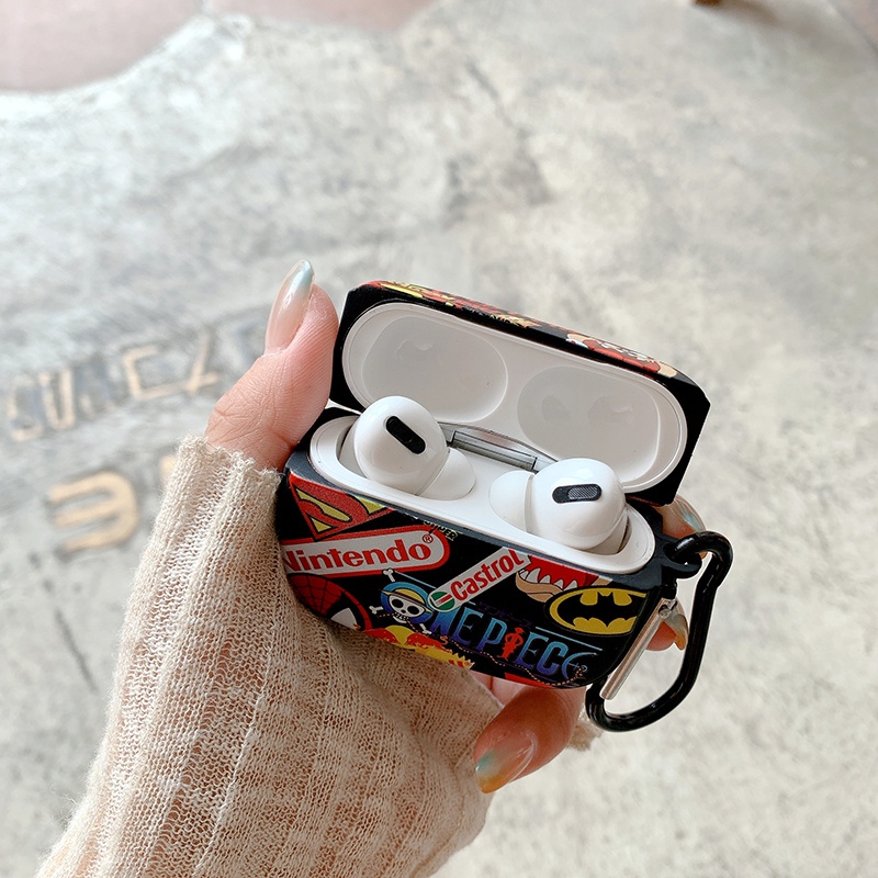 Vỏ bảo vệ hộp sạc tai nghe Airpods 1 2 3 Pro Bluetooth không dây chất liệu silicon in logo NIKE thời trang kèm móc khóa