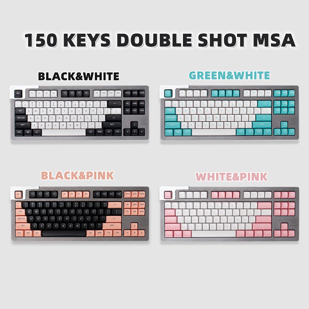 Bàn Phím Cơ 150 Phím msa profile abs Dành Cho gateron cherry mx switches with iso Vào 6.25u 7u
