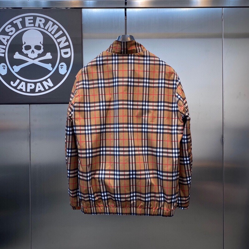Áo khoác nam 2 mặt BURBERRY BBR khóa zip kim loại cao cấp