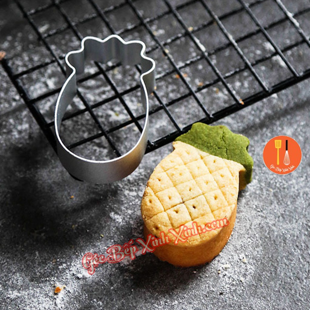 Khuôn nhấn cutter bánh quy cookie hình trái dứa