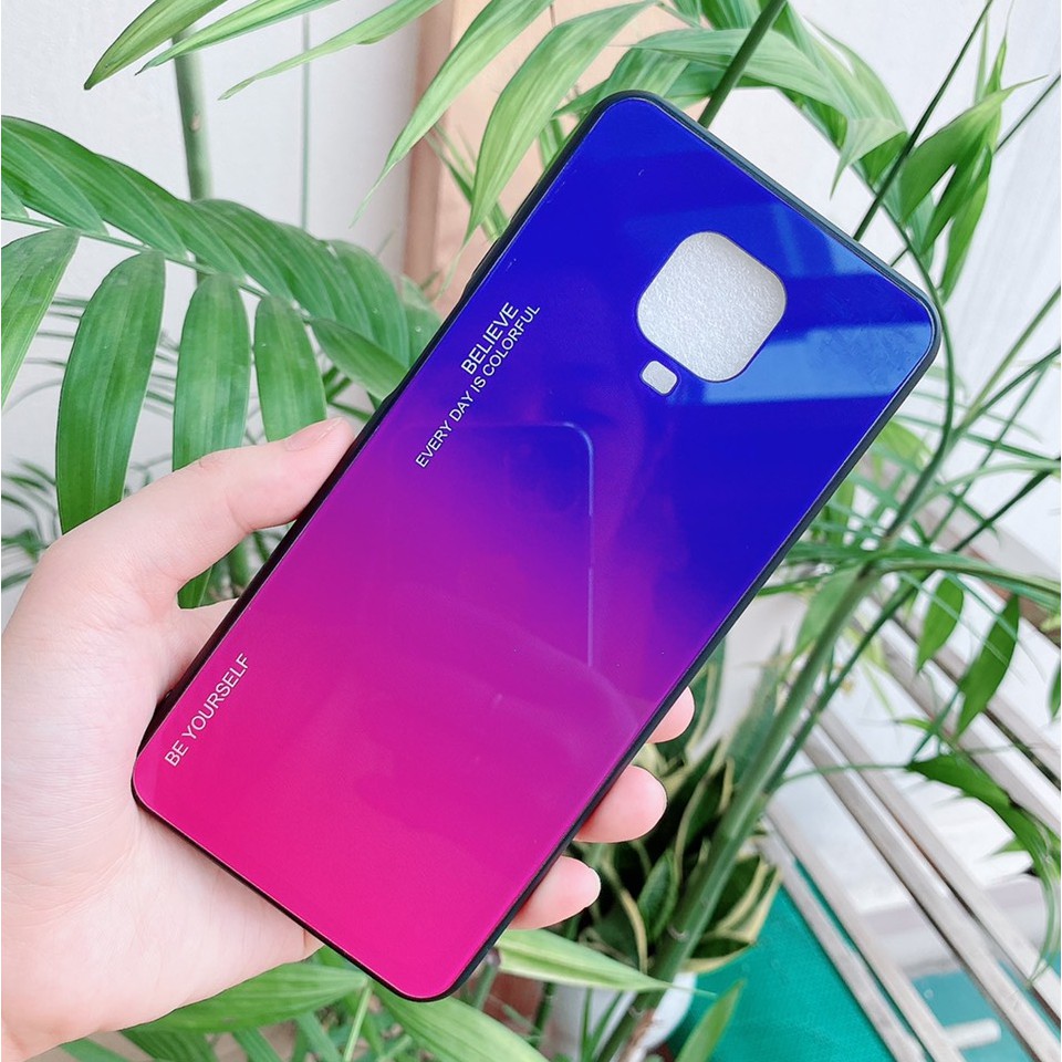 Ốp lưng mặt kính cầu vồng cho Xiaomi note 9s / note 9 pro max
