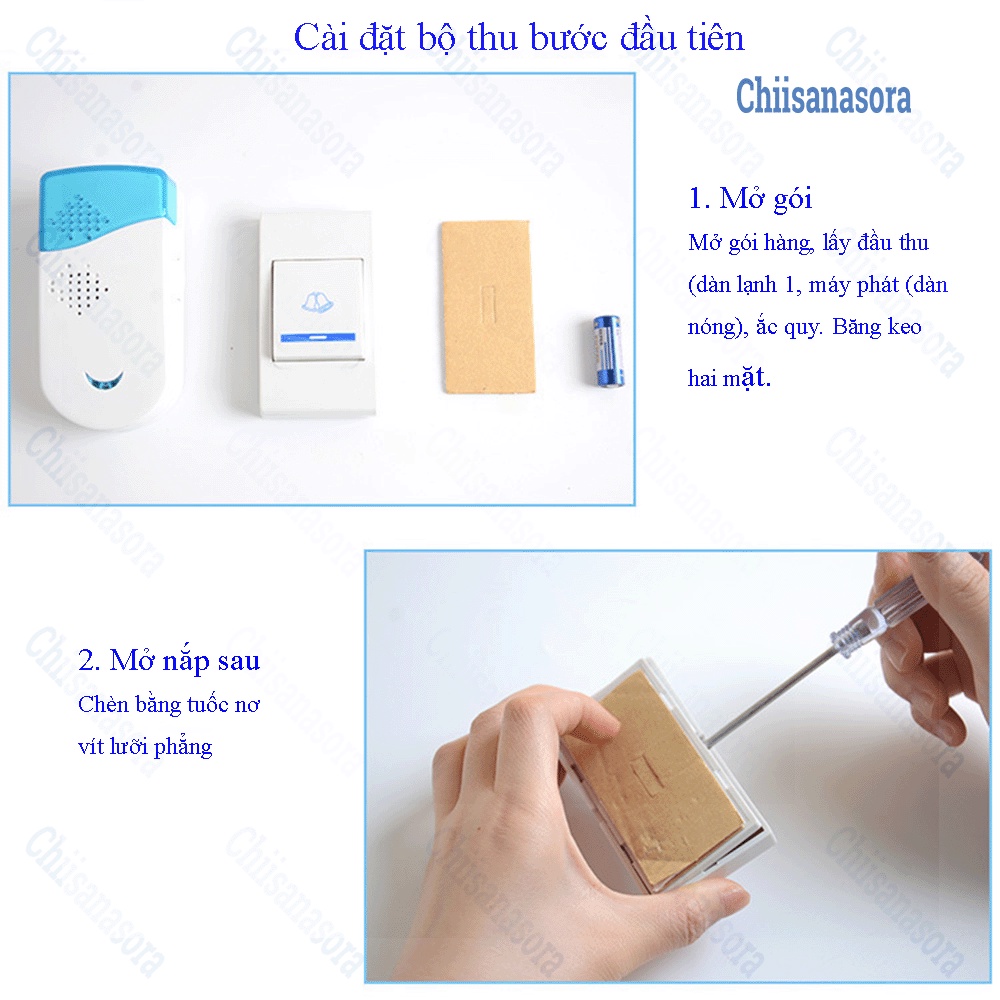 Chuông cửa không dây thông minh, thiết bị điều khiển từ xa, âm thanh báo động người già, trẻ em,phụ nữ mang thai
