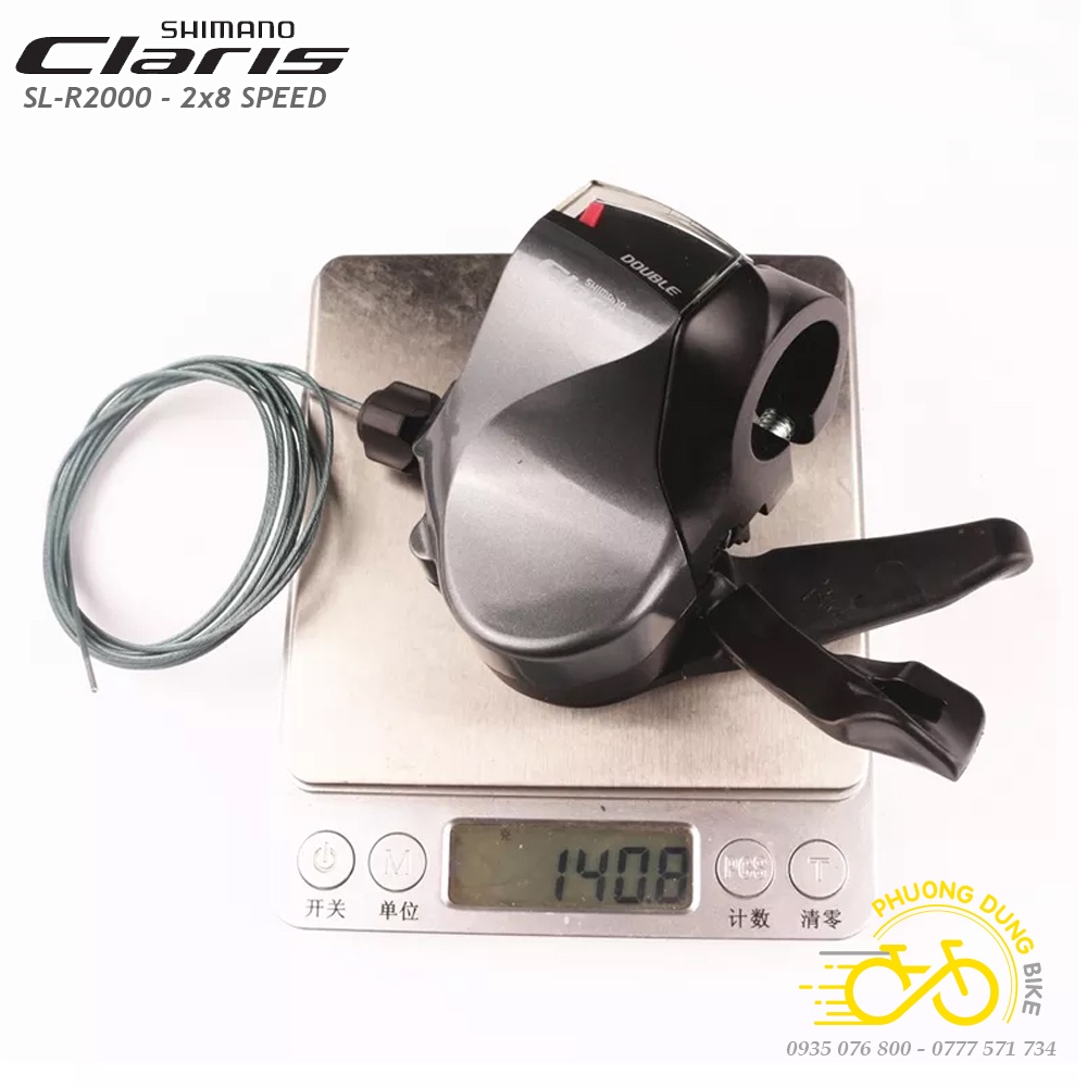 Tay đề bấm xả xe đạp SHIMANO CLARIS SL R2000 2x8 Speed - Hàng Chính Hãng