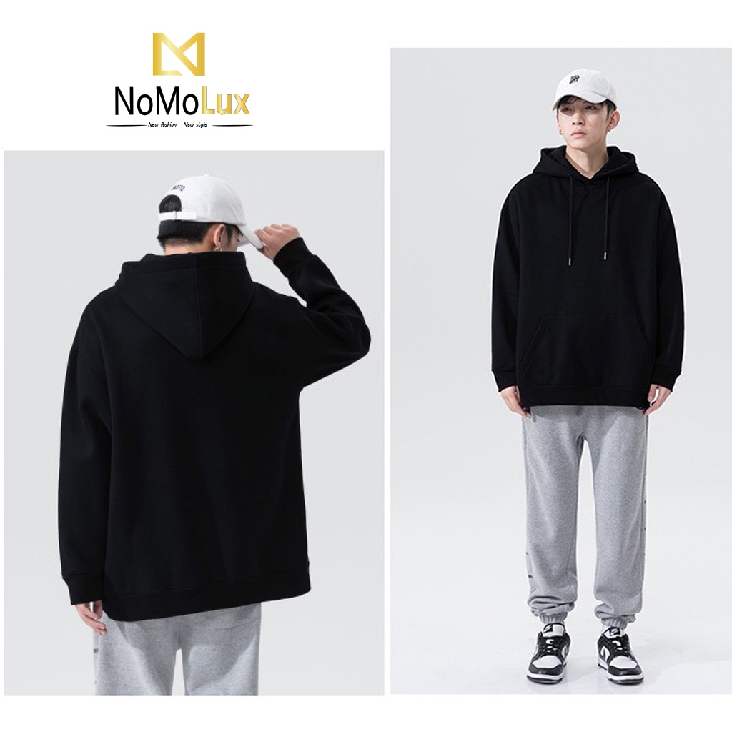 Áo Hoodie nam nữ unisex - Áo sweater có mũ NoMoLux mã HT51 chất nỉ bông cao cấp form basic phong cách Hàn Quốc trẻ trung