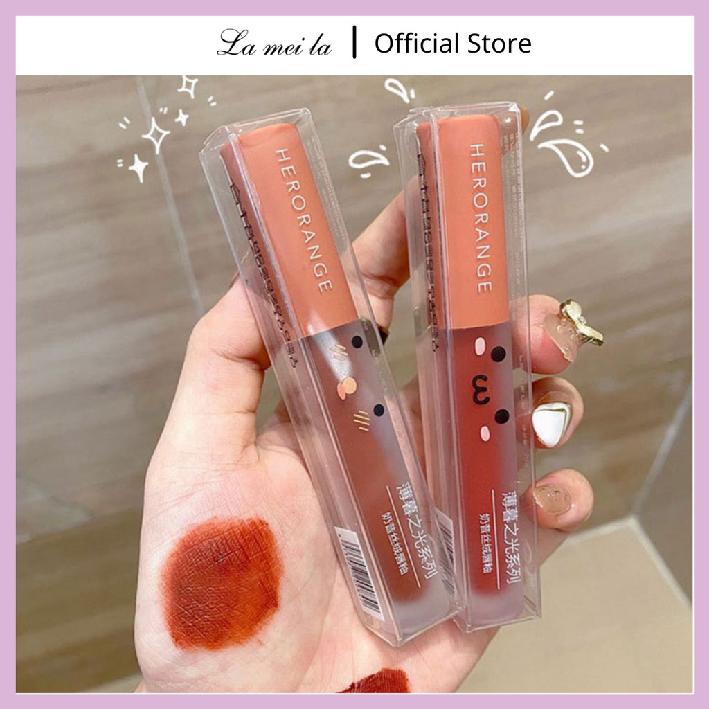 Son Kem Lì Herorange Siêu Xinh Chất Mềm Và Mịn Môi HOSM1