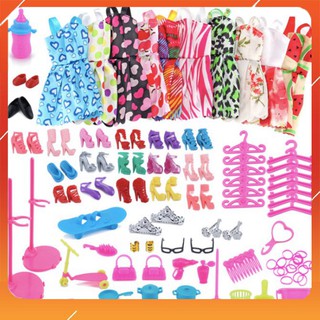 Sét 113 món phụ kiện búp bê Barbie adhshop