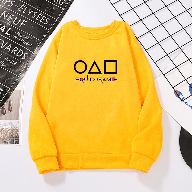 Áo Sweater Nỉ Unisex Form Rộng Hoạt Hình SQUID GAME Cực Chất Style Ulzzang HOT TREND BB HOODIE
