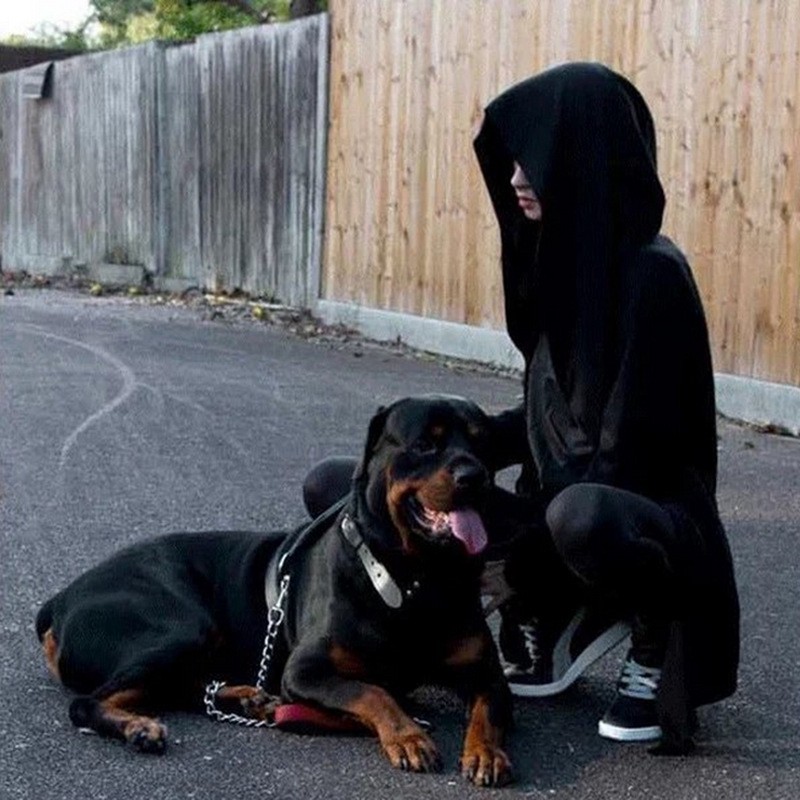 Áo khoác hoodie nam dáng dài màu đen | BigBuy360 - bigbuy360.vn