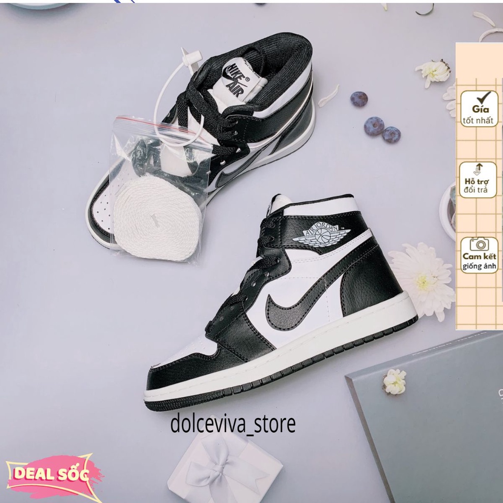 HÀNG QUẢNG CHÂU 🔥giày thể thao sneaker 🔥Air Jordan panda JD cao đen trắng cao cấp full box