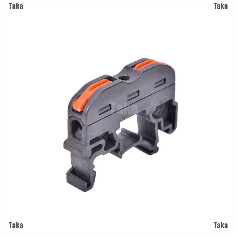 Taka 5Pcs PCT-211 Rail Type Quick Connection Terminal Press Connector Wire Connector