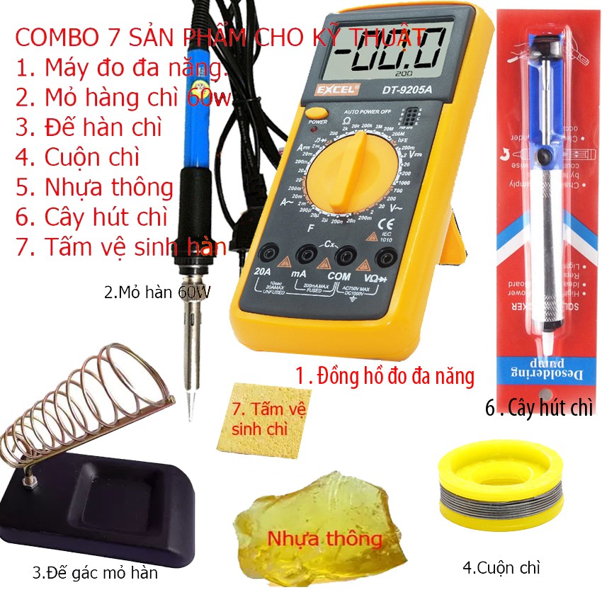 + 6 món dụng cụ kỹ thuật Excel 9205A