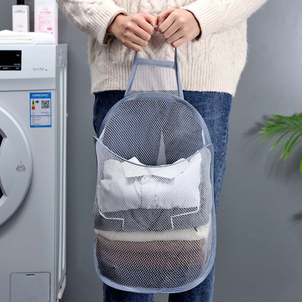 Giỏ Đựng Quần Áo Bẩn Treo Tường Thoáng Khí Có Thể Gấp Gọn Tiện Dụng Cho Nhà Tắm