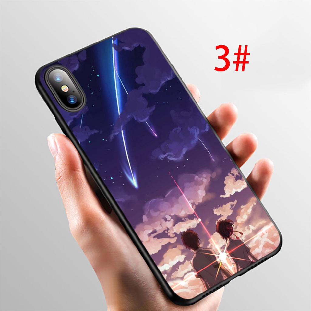 Ốp điện thoại in hình phim anime your name cho iPhone XS Max XR 10 X 7 8 Plus 6s 5s