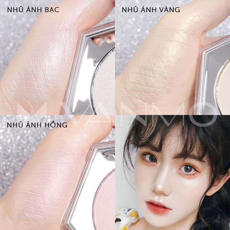 Phấn Bắt Sáng Highlight Hiệu Ứng Da Căng Bóng Hộp Kim Cương Chất Lượng Cao